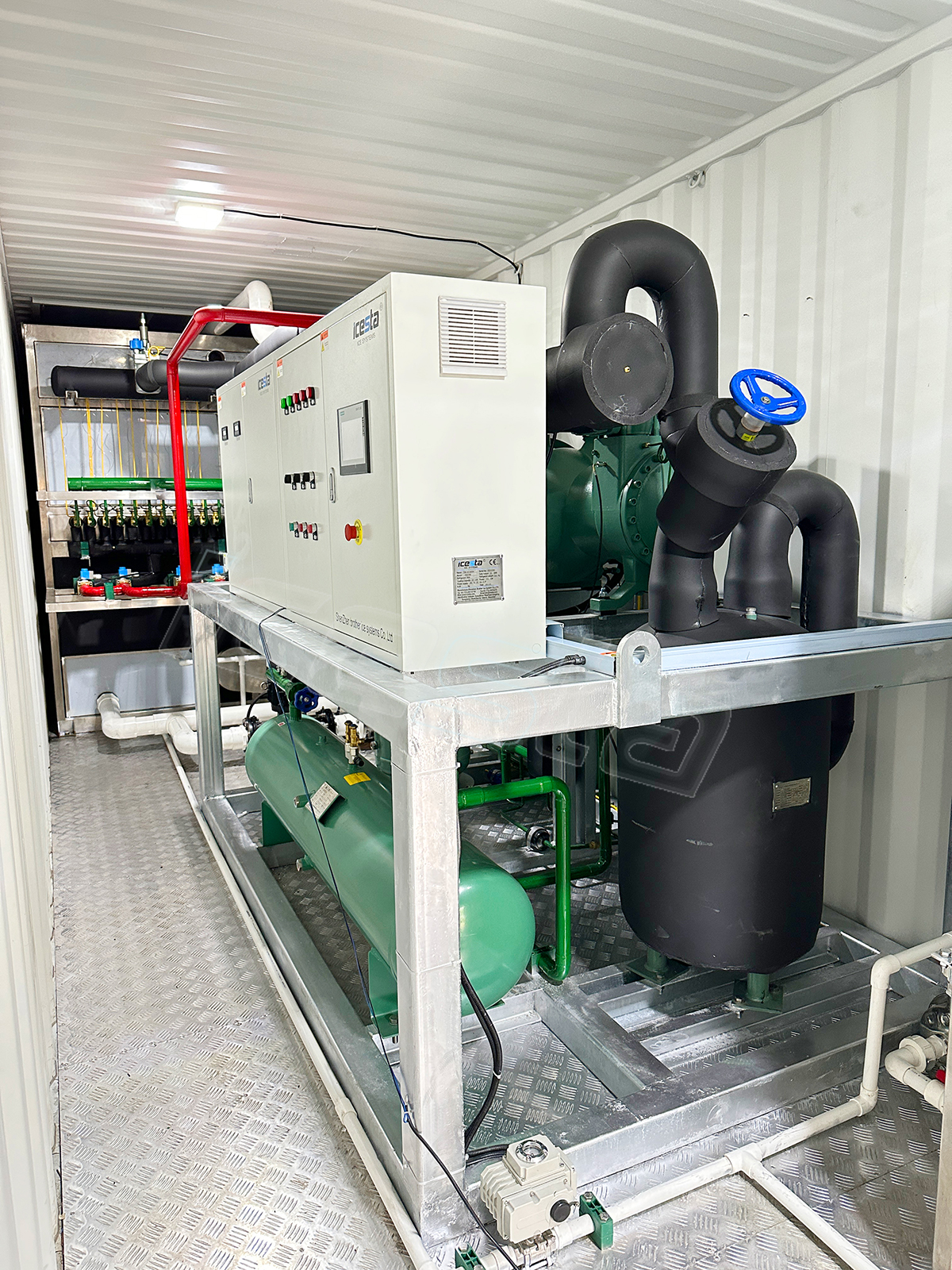 All-In-One Containerized Plate Ice Plant & Auto Storing & Delivery System with 30t -  80t  For concrete cooling 27