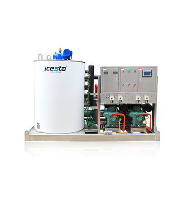 All-In-One Containerized Plate Ice Plant & Auto Storing & Delivery System with 30t -  80t  For concrete cooling 32