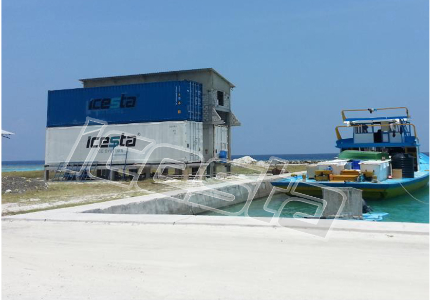 All-In-One Containerized Plate Ice Plant & Auto Storing & Delivery System with 30t -  80t  For concrete cooling 28