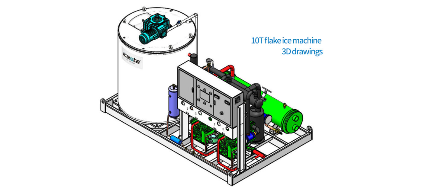 Industrial flake ice machine food grade stainless steel from ICESTA 33