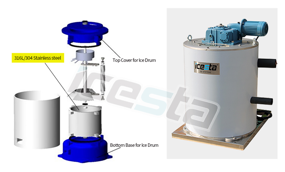 Industrial flake ice machine food grade stainless steel from ICESTA 29