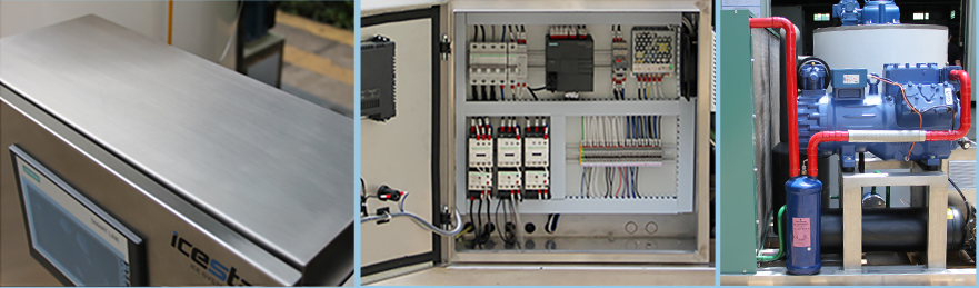 Industrial flake ice machine food grade stainless steel from ICESTA 30