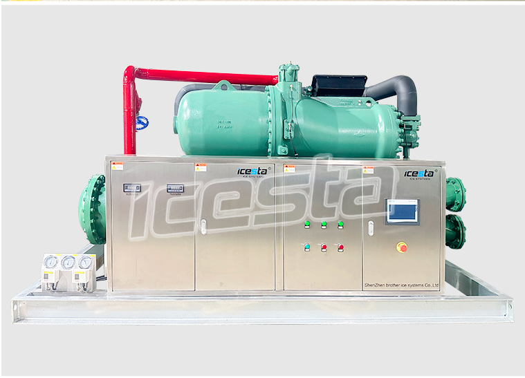 Water chiller 100 ton with  60m³/h Water Cooled Screw Chiller for Fishery Hatchery / Food Processing Industry 20