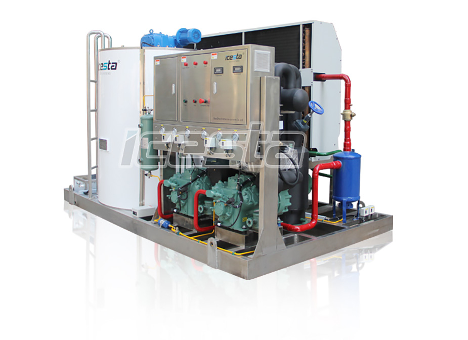 Seawater flake ice machine 10t stainless steel air cooling (land-based) from ICESTA 14