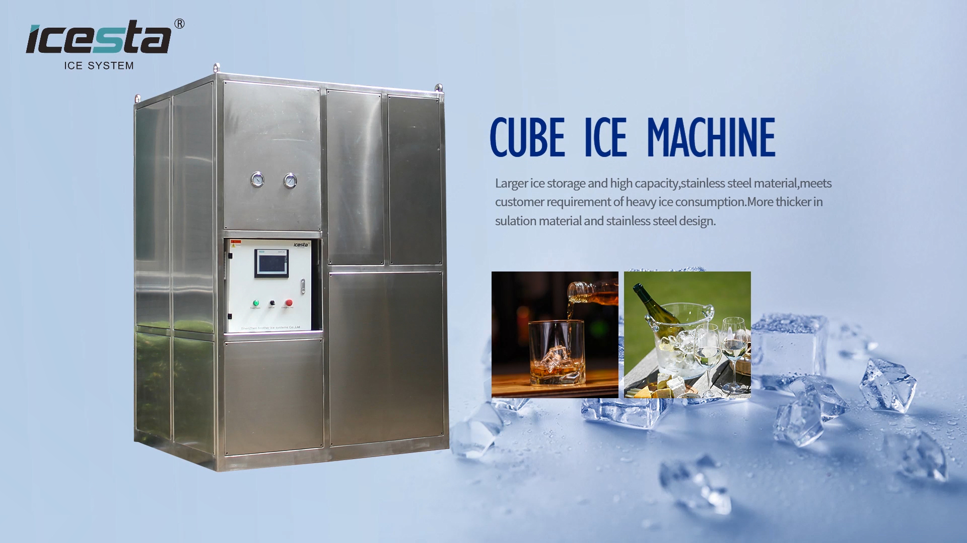 Ice  Cube Machine  750kg/Day Competitive easy Operating From China 1