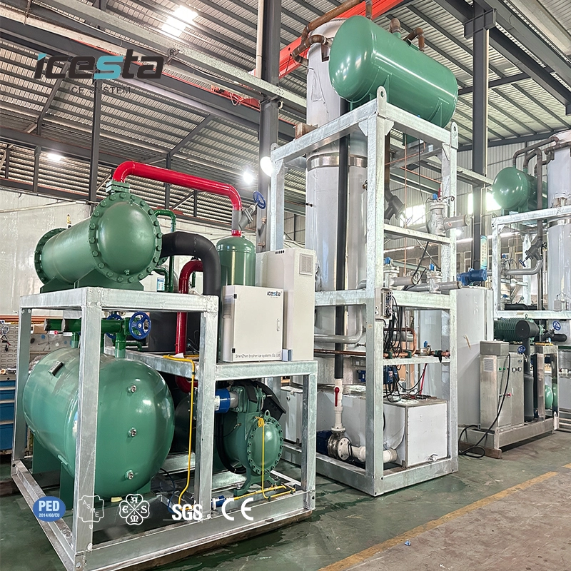 Tube ice machine with automatic 60 ton Stainless Steel High Productivity Long Service Life for cold drink 1