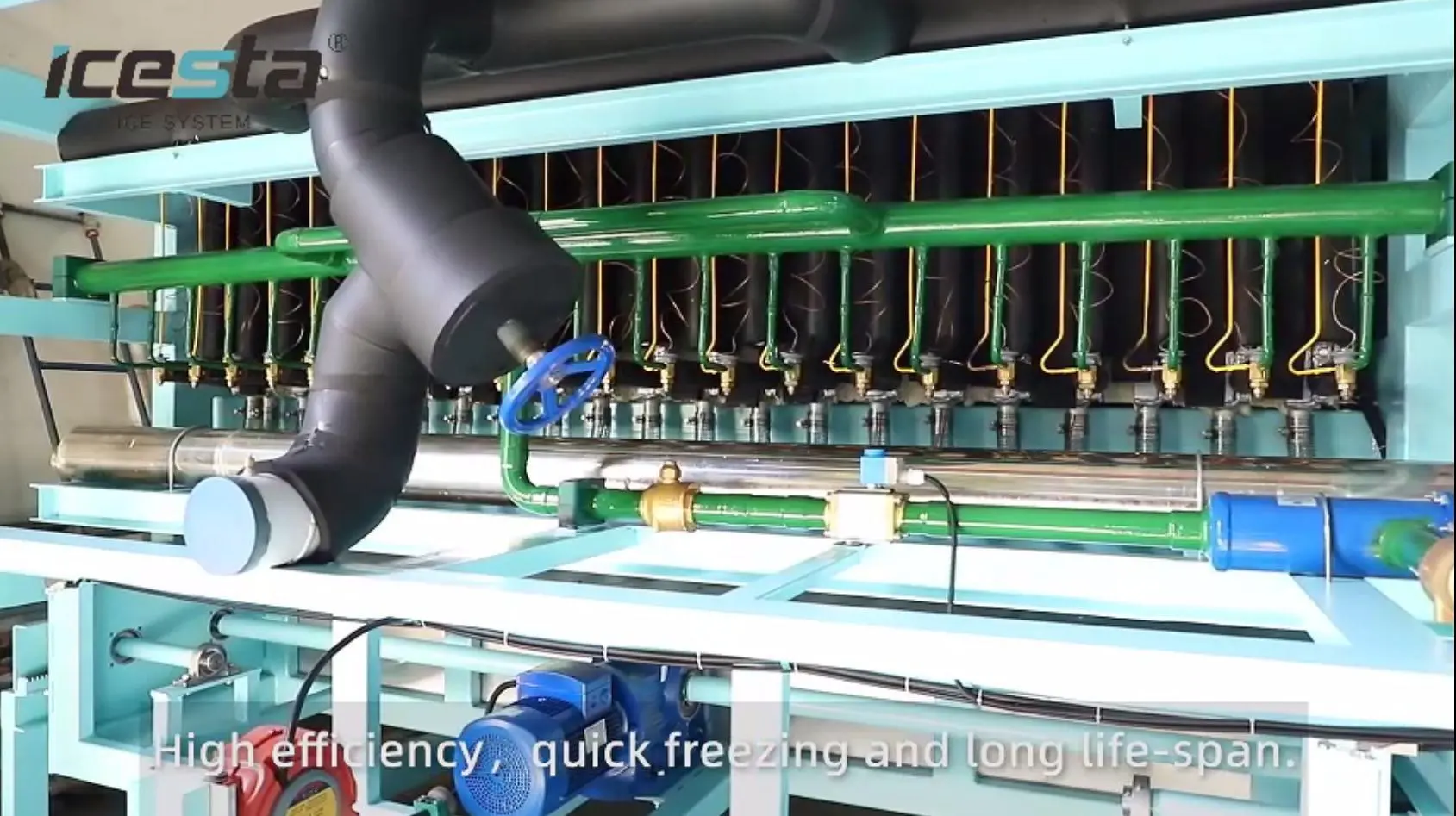 Direct cooling block ice machinefull automatic 42t from ICESTA,ice size optional(from 5kg to 50kg per piece) 1