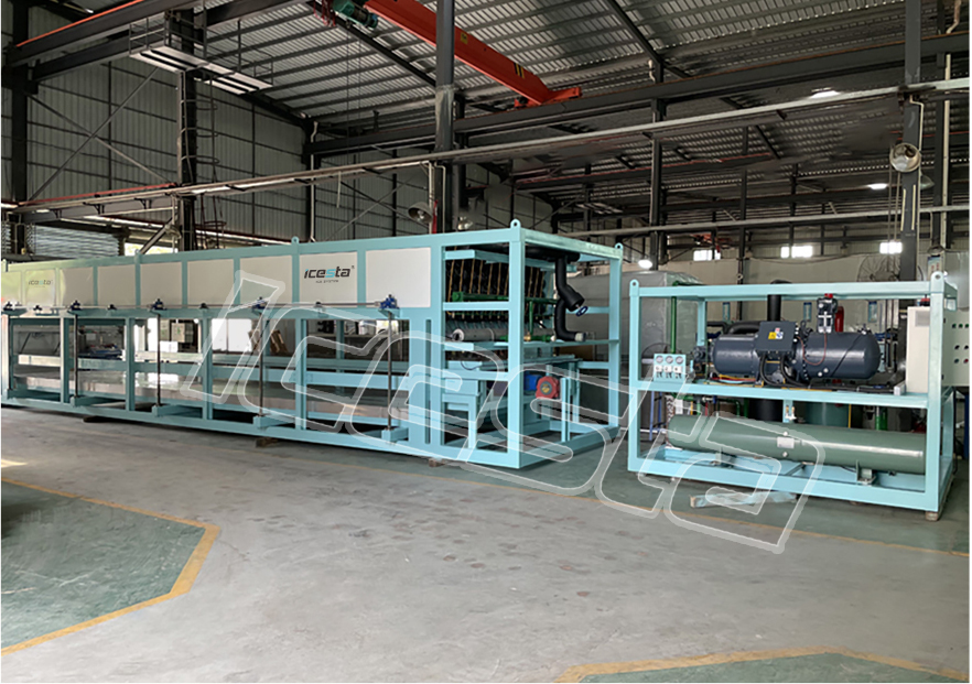 Direct cooling block ice machinefull automatic 42t from ICESTA,ice size optional(from 5kg to 50kg per piece) 12