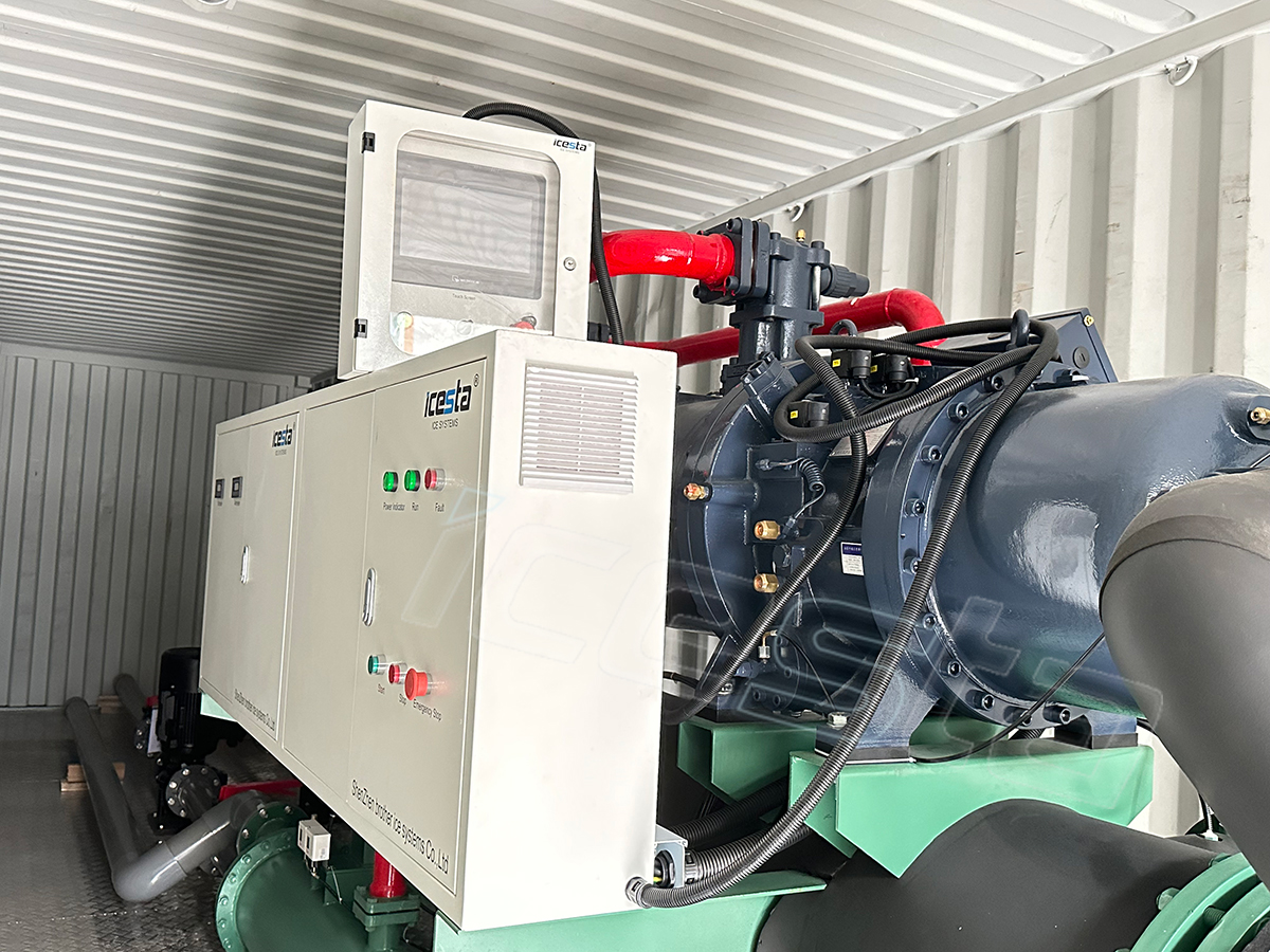 Containerized Water Chiller with 3t 5t 7.5t 10t 12t 15t/Hour Water Cooling Stainless Steel For Food Processing Industry 16