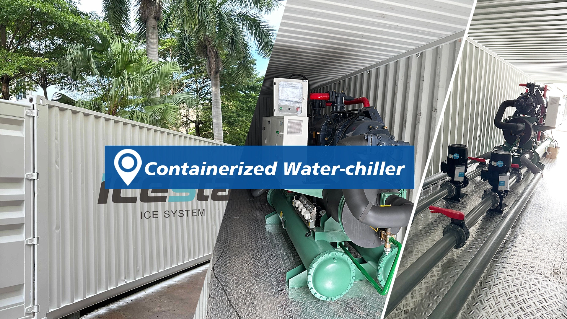 Containerized Water Chiller with 3t 5t 7.5t 10t 12t 15t/Hour Water Cooling Stainless Steel For Food Processing Industry 1