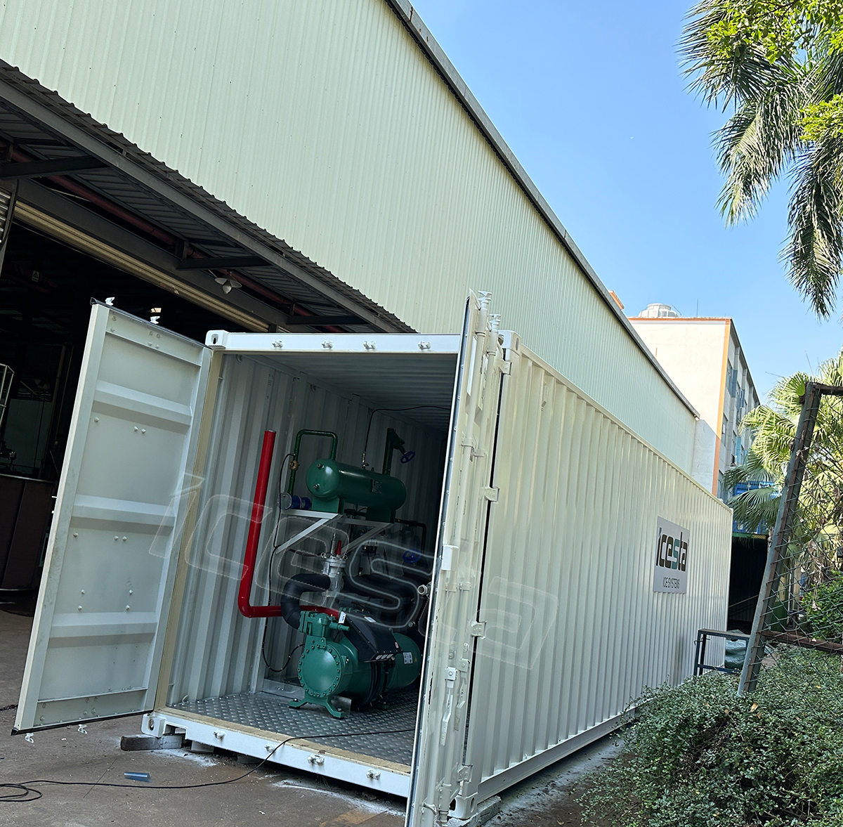 Containerized Water Chiller with 3t 5t 7.5t 10t 12t 15t/Hour Water Cooling Stainless Steel For Food Processing Industry 10