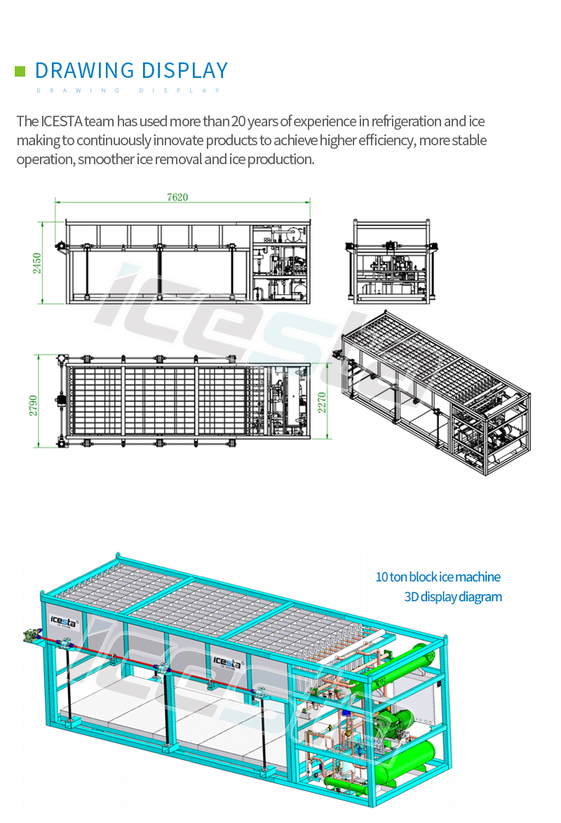 Customized Direct cooling 5 10 15 tons Block Ice machine manufacturers From China | Brother Ice System 9