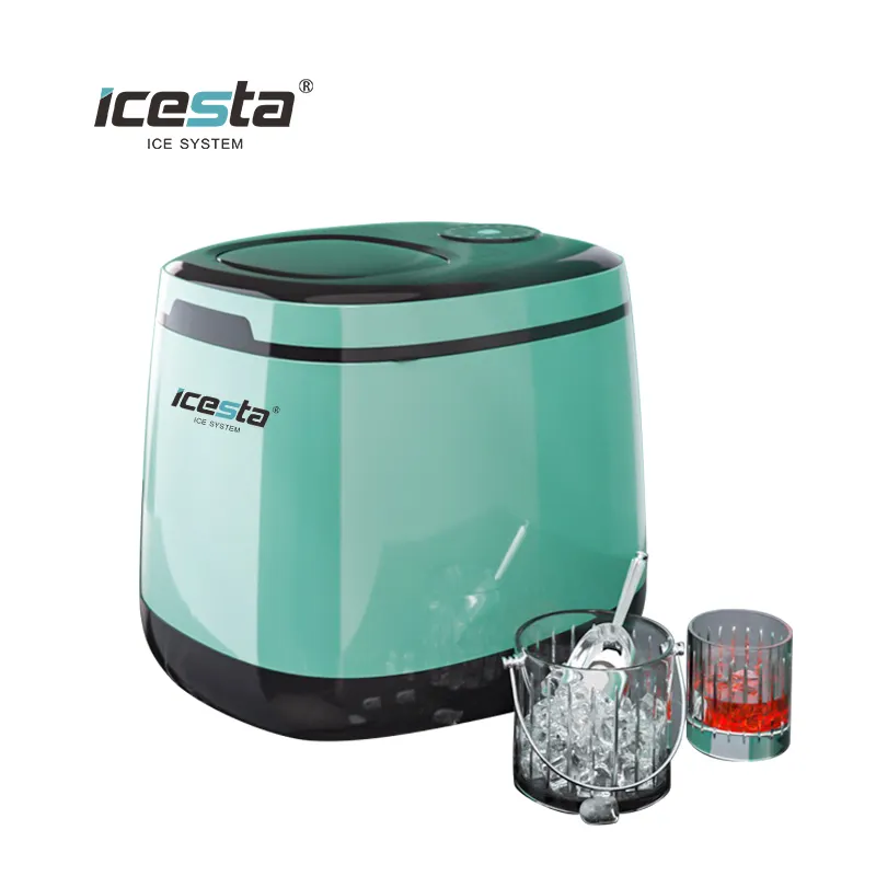 **ICESTA Portable Ice Maker: Fast Bullet Ice Production, Smart & Stylish** 4