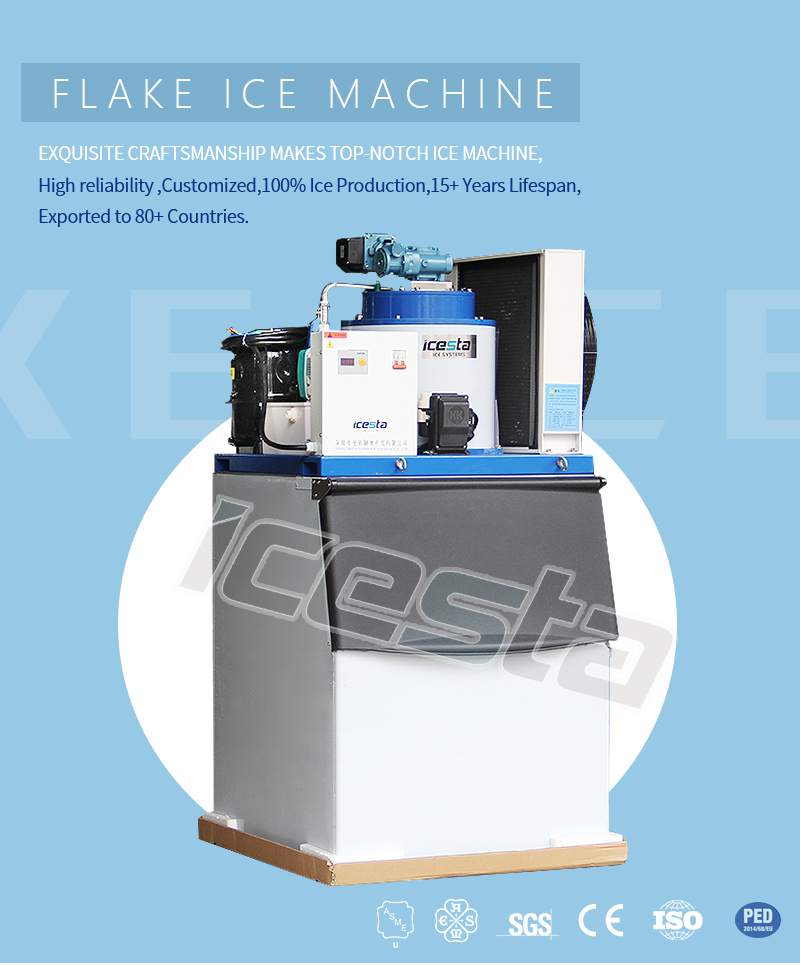 ICESTA commercial flake ice machine for Best Quality automatic energy-saving High Productivity 7