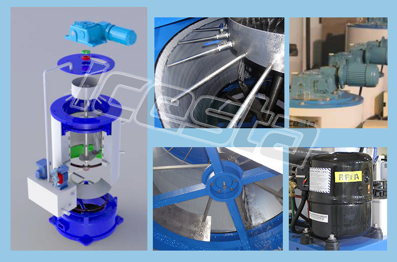 ICESTA commercial flake ice machine for Best Quality automatic energy-saving High Productivity 8