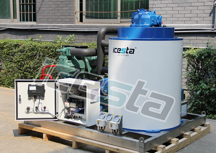 ICESTA  3 ton commercial flake ice machine with Quality Automatic Energy-saving High Productivity Long Service Life 24