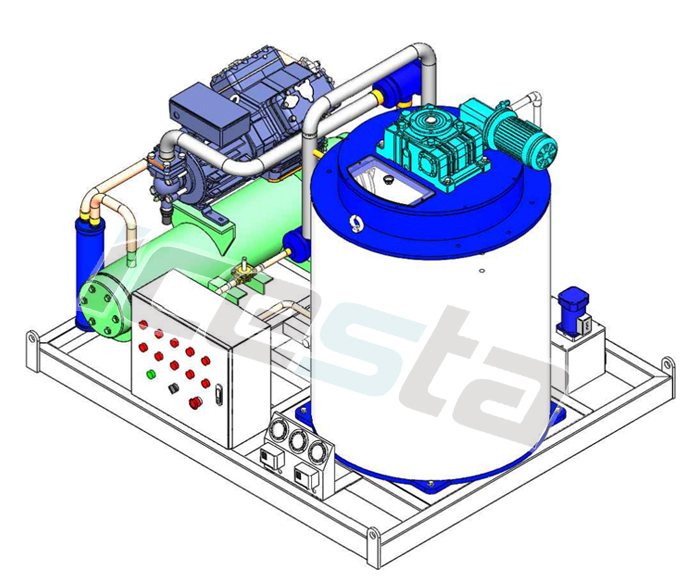 ICESTA  3 ton commercial flake ice machine with Quality Automatic Energy-saving High Productivity Long Service Life 13