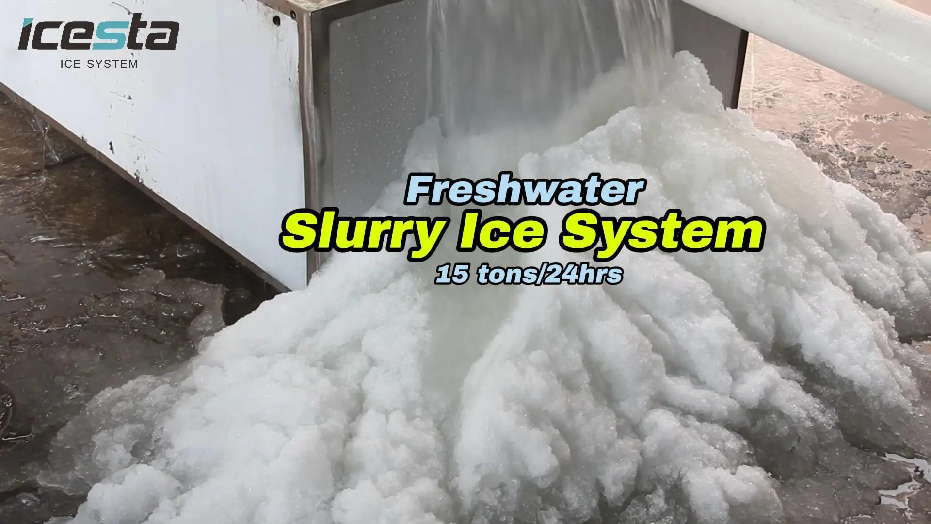 Freshwater slurry ice machine 15 ton ICESTA Customized Automatic Energy Saving High Productivity Long Service Life 1