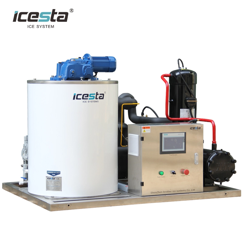 Flake Ice Making Machine 1t 1.2t 1.5t 2t Food Grade Stainless Steel from ICESTA for Food Cooling 1