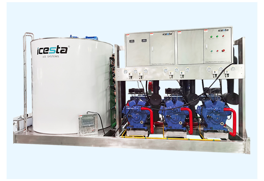 Flake ice machine 30t stainless steel industrial ICESTA Customized energy-saving High Productivity Long Service Life 17