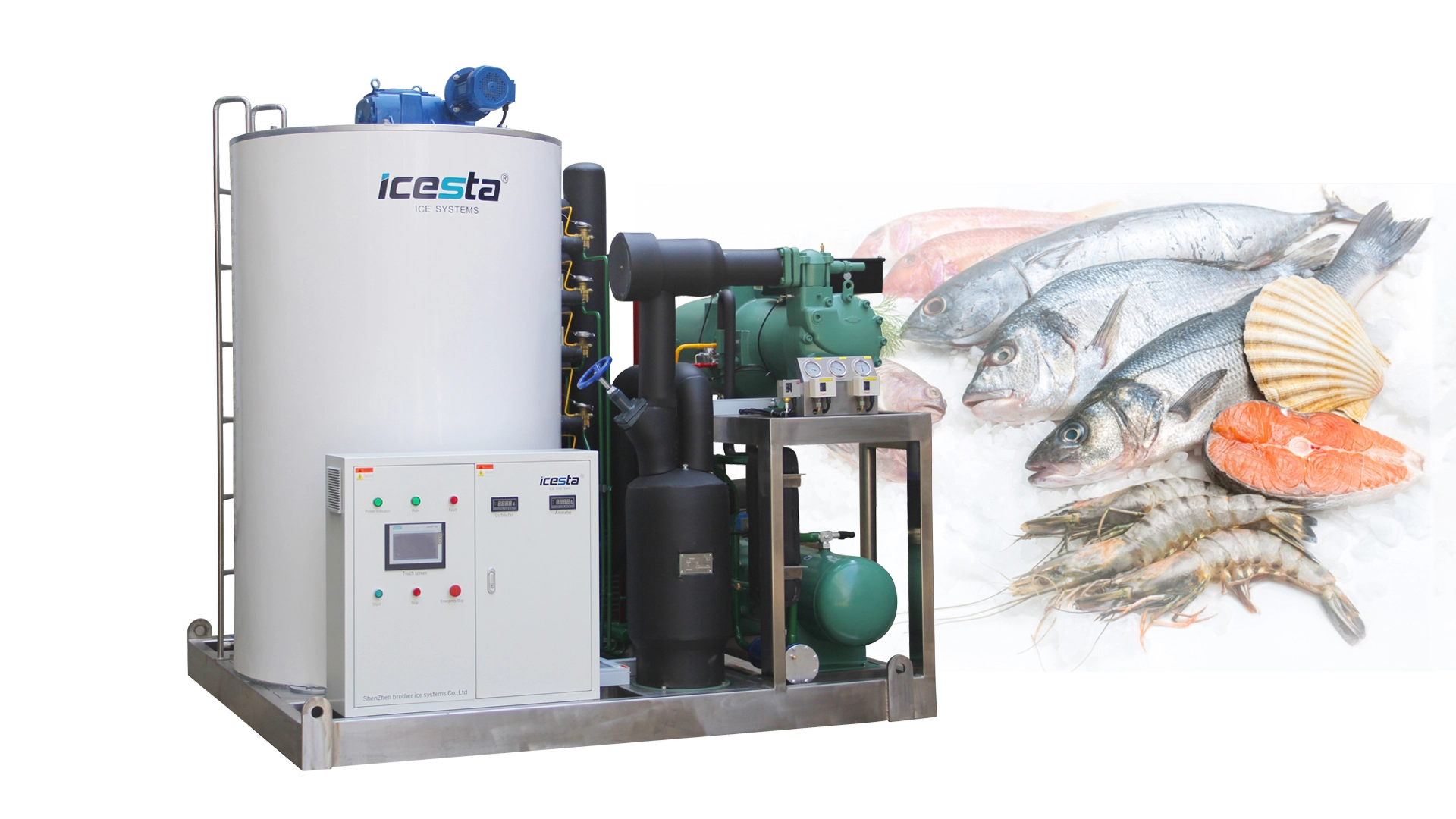 Flake Ice Machine 15 tons Industrial from Icesta 1