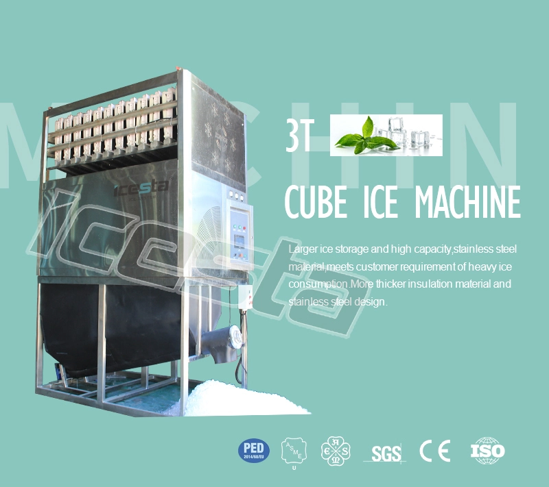 High Quality Icesta Commercial Industrial 3 5 10 ton ice cube making machine 1