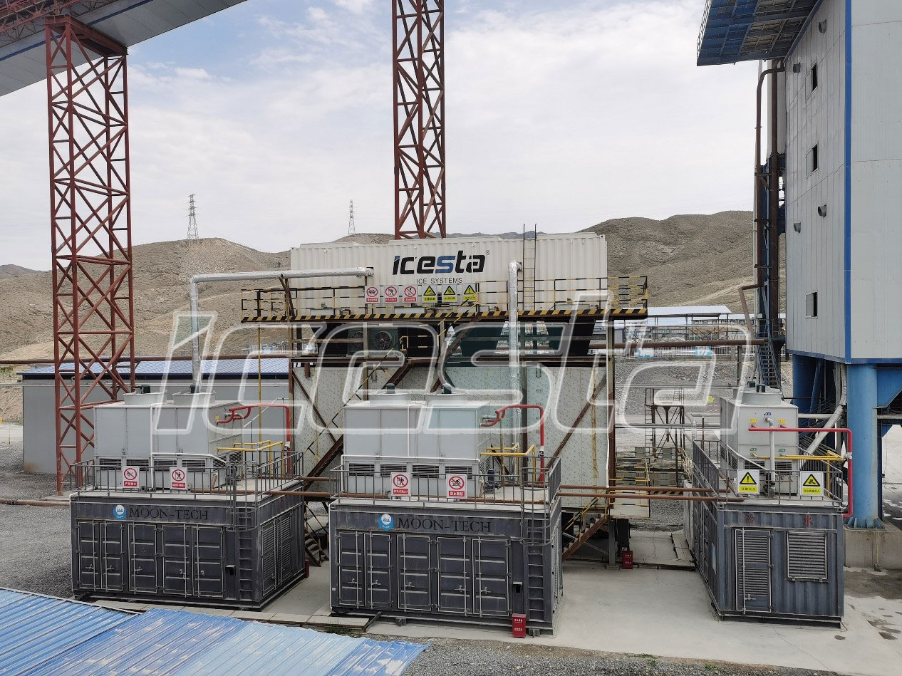 Flake Ice plant & 50 Tons Storage Bin & Automatic Ice Delivery System 160 Ton in Xinjiang from ICESTA 5