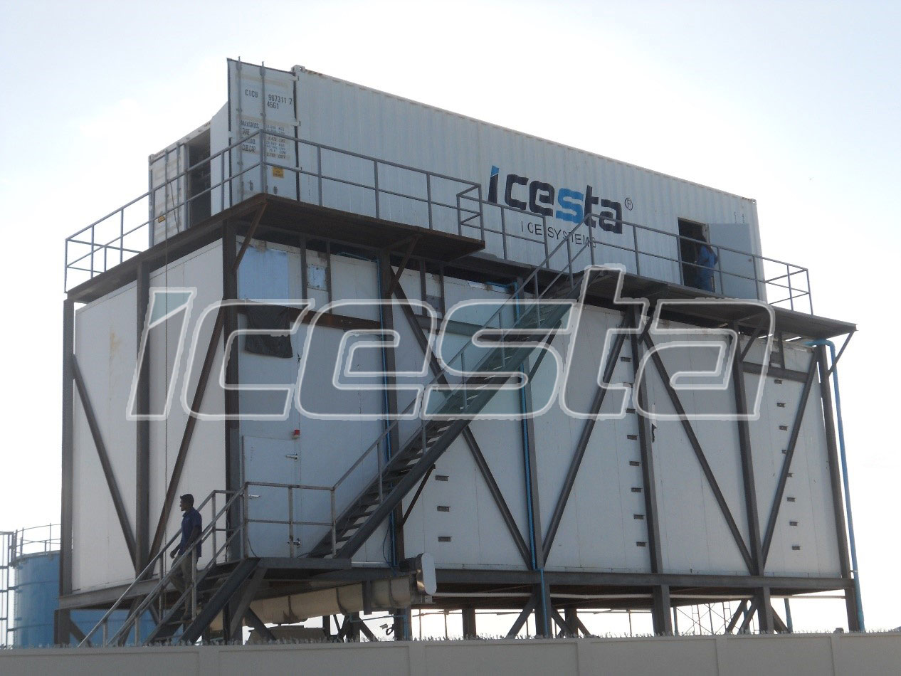 Flake Ice plant & 50 Tons Storage Bin & Automatic Ice Delivery System 160 Ton in Xinjiang from ICESTA 9