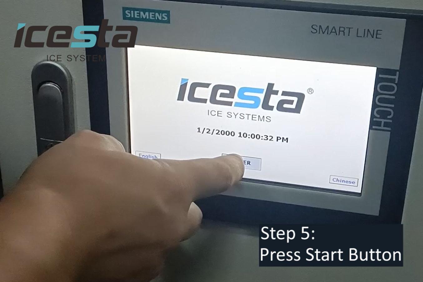ICESTA water cooling Block ice machine installation & ice making test before shipping 7