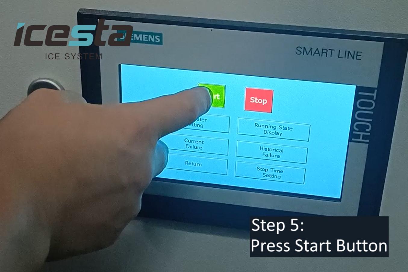 ICESTA water cooling Block ice machine installation & ice making test before shipping 8