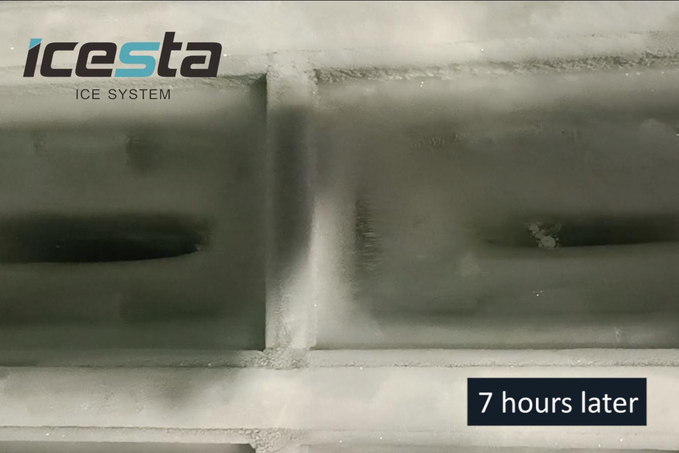 ICESTA water cooling Block ice machine installation & ice making test before shipping 10