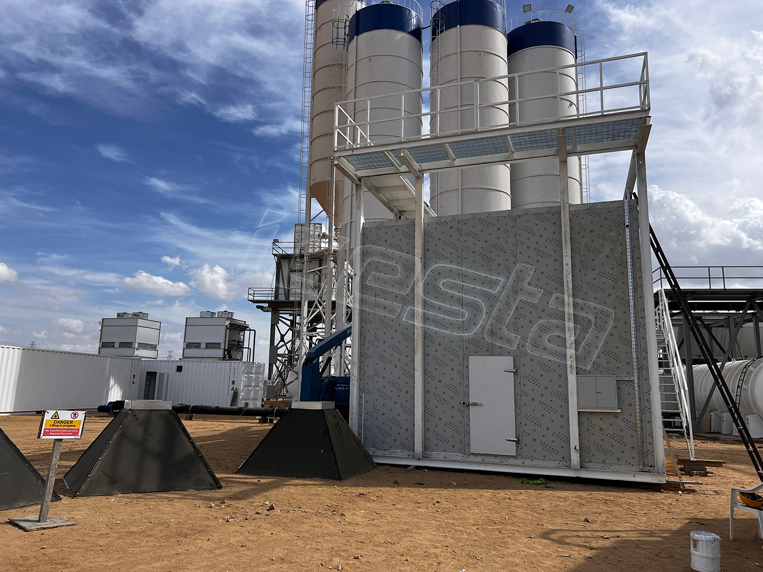 ICESTA 120t flake ice plant with ice storage and delivery system completed - Saudi Arabia concrete project 2
