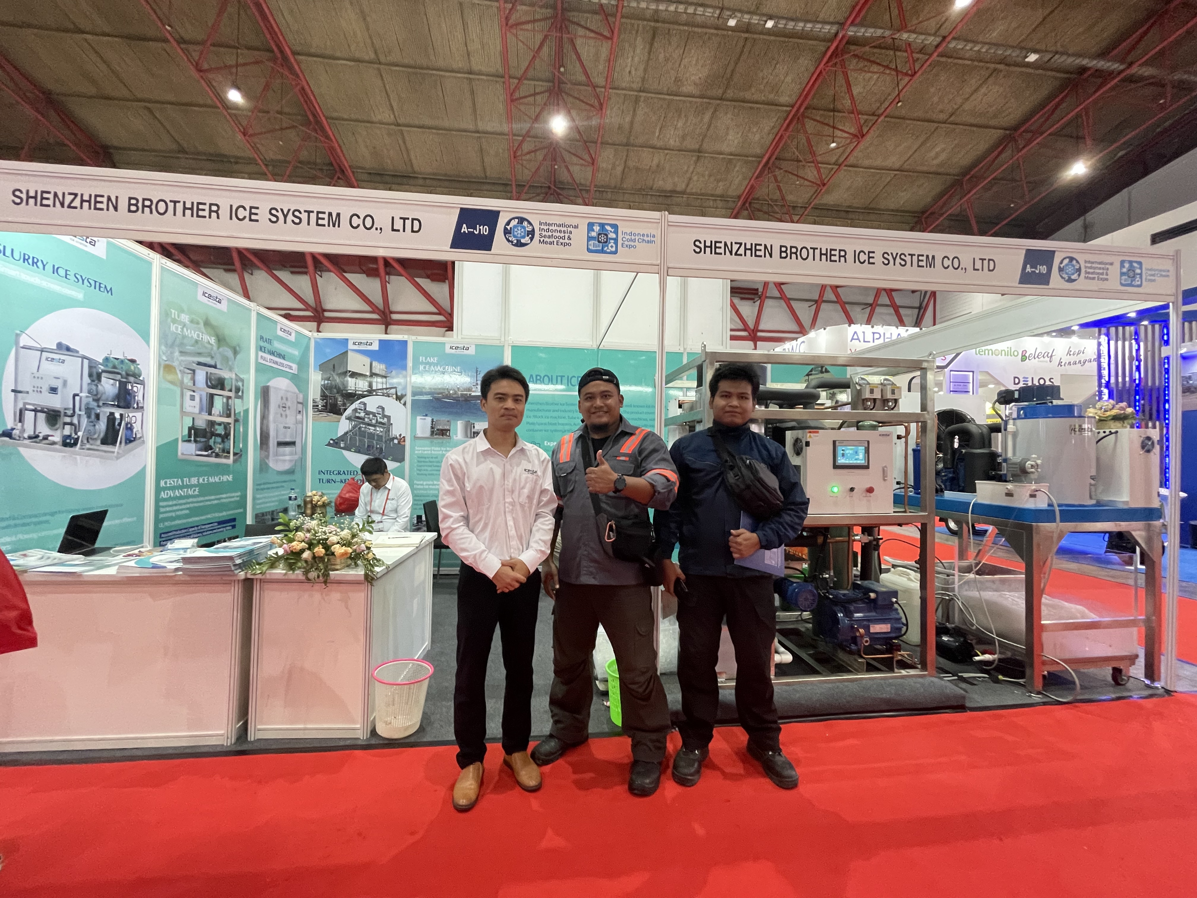 ICESTA's tube ice machine and flake ice machine successfully participated in The IISM & Indonesia Cold Chain Expo 18