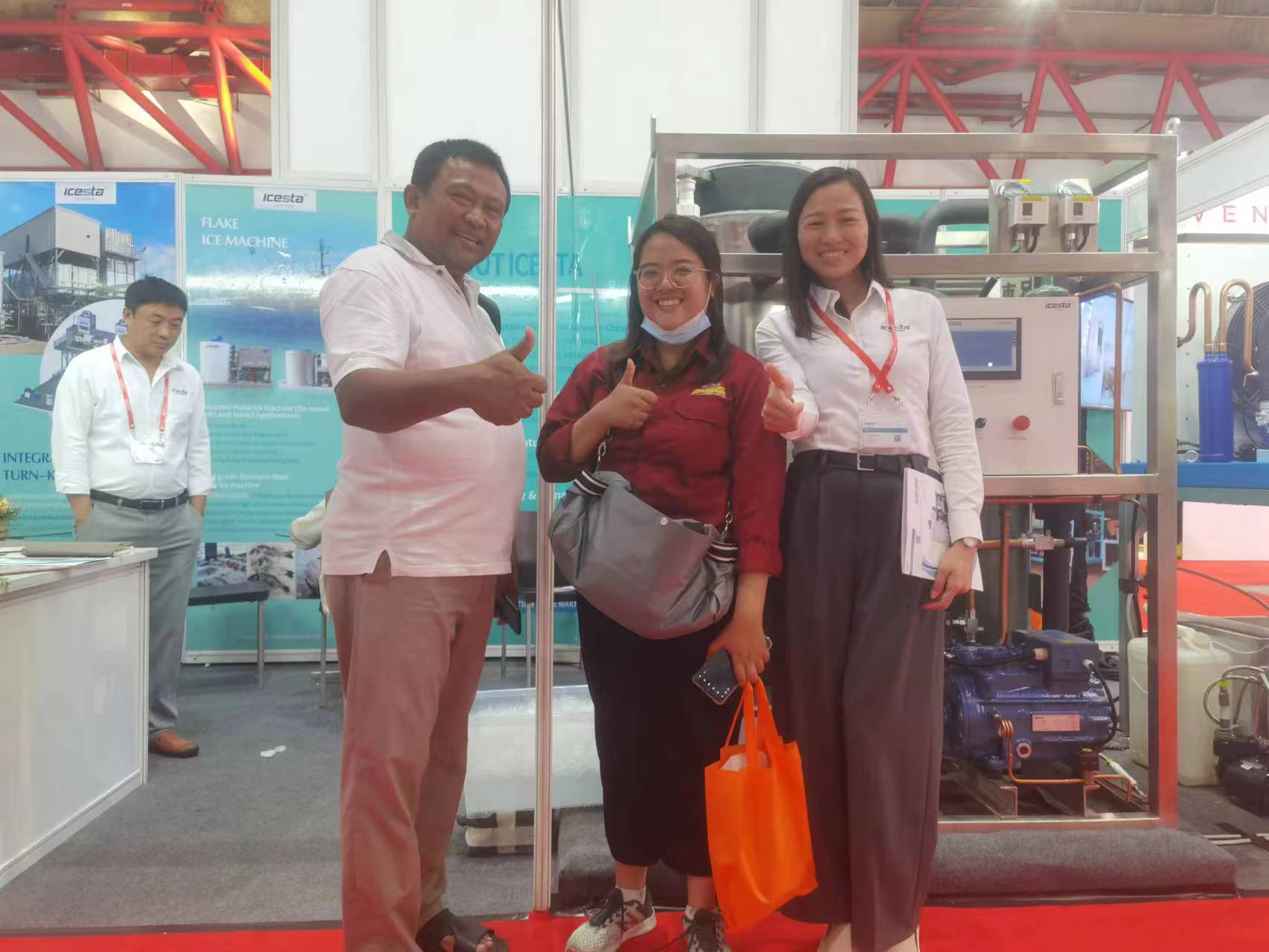 ICESTA's tube ice machine and flake ice machine successfully participated in The IISM & Indonesia Cold Chain Expo 12
