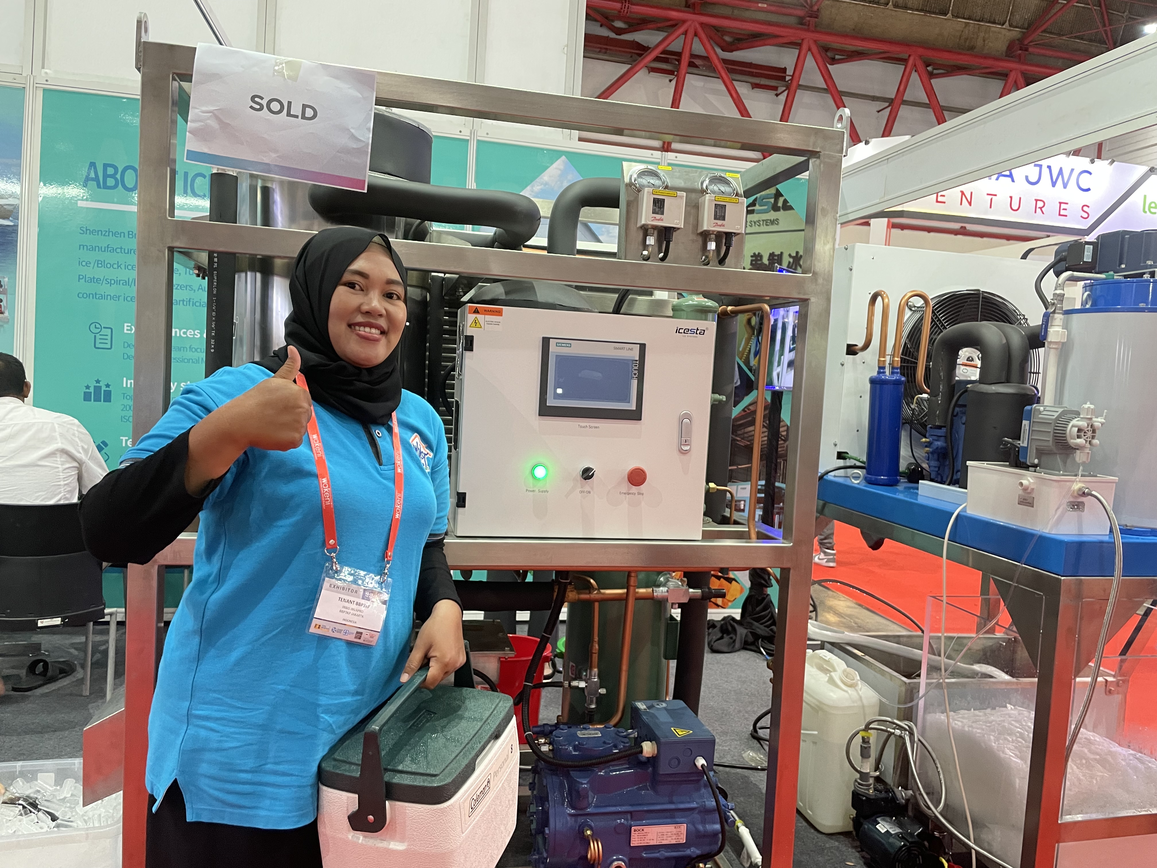 ICESTA's tube ice machine and flake ice machine successfully participated in The IISM & Indonesia Cold Chain Expo 17