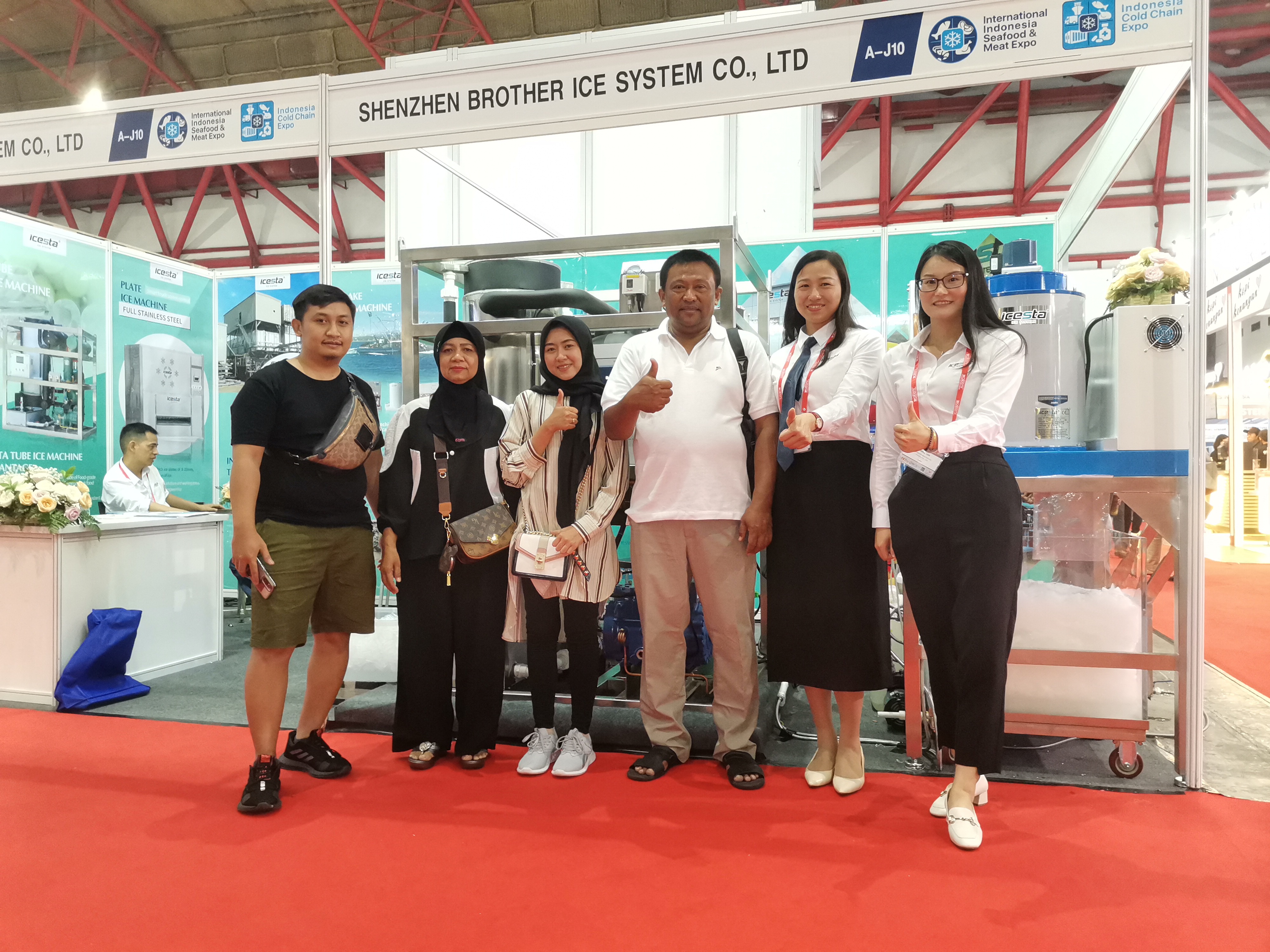 ICESTA's tube ice machine and flake ice machine successfully participated in The IISM & Indonesia Cold Chain Expo 19