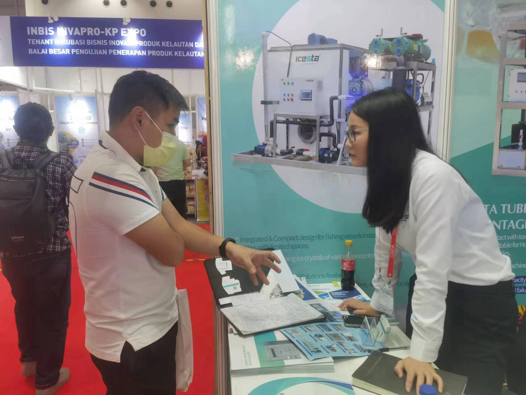 ICESTA's tube ice machine and flake ice machine successfully participated in The IISM & Indonesia Cold Chain Expo 3