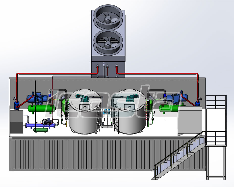 Flake ice system for concrete cooling solution from ICESTA 9