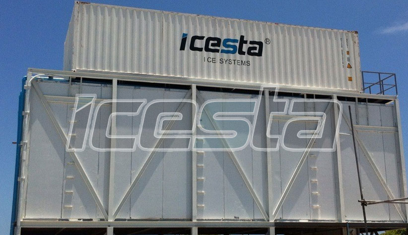 Flake ice system for concrete cooling solution from ICESTA 5