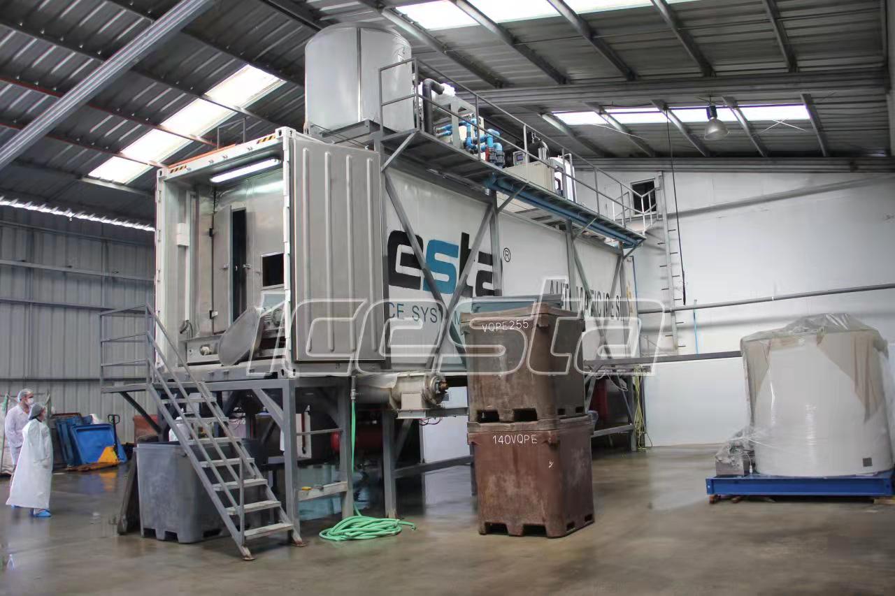 Flake ice system for concrete cooling solution from ICESTA 16