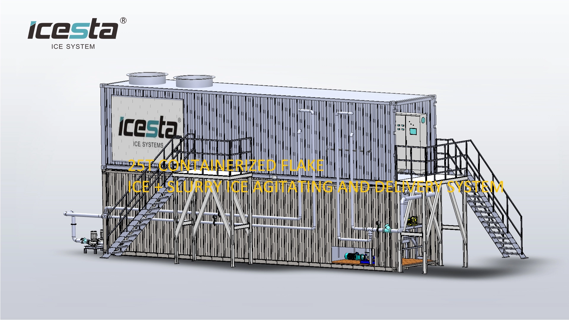 Container Slurry Ice System 25 Tons Long Service Life High Productivity with Automatic Ice Storing and Delivery System 1