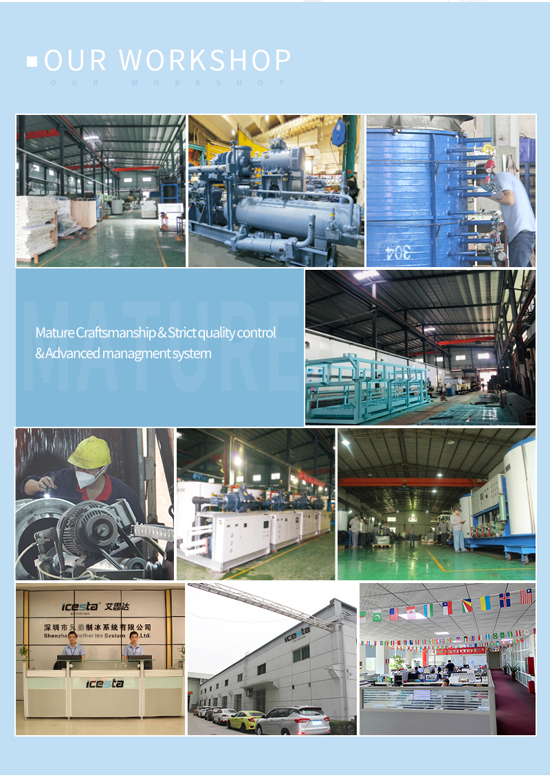 Condensing unit Industrial Parallel piston compressor With big 210hp Air Cooling Stainless Steel for Food processing 20