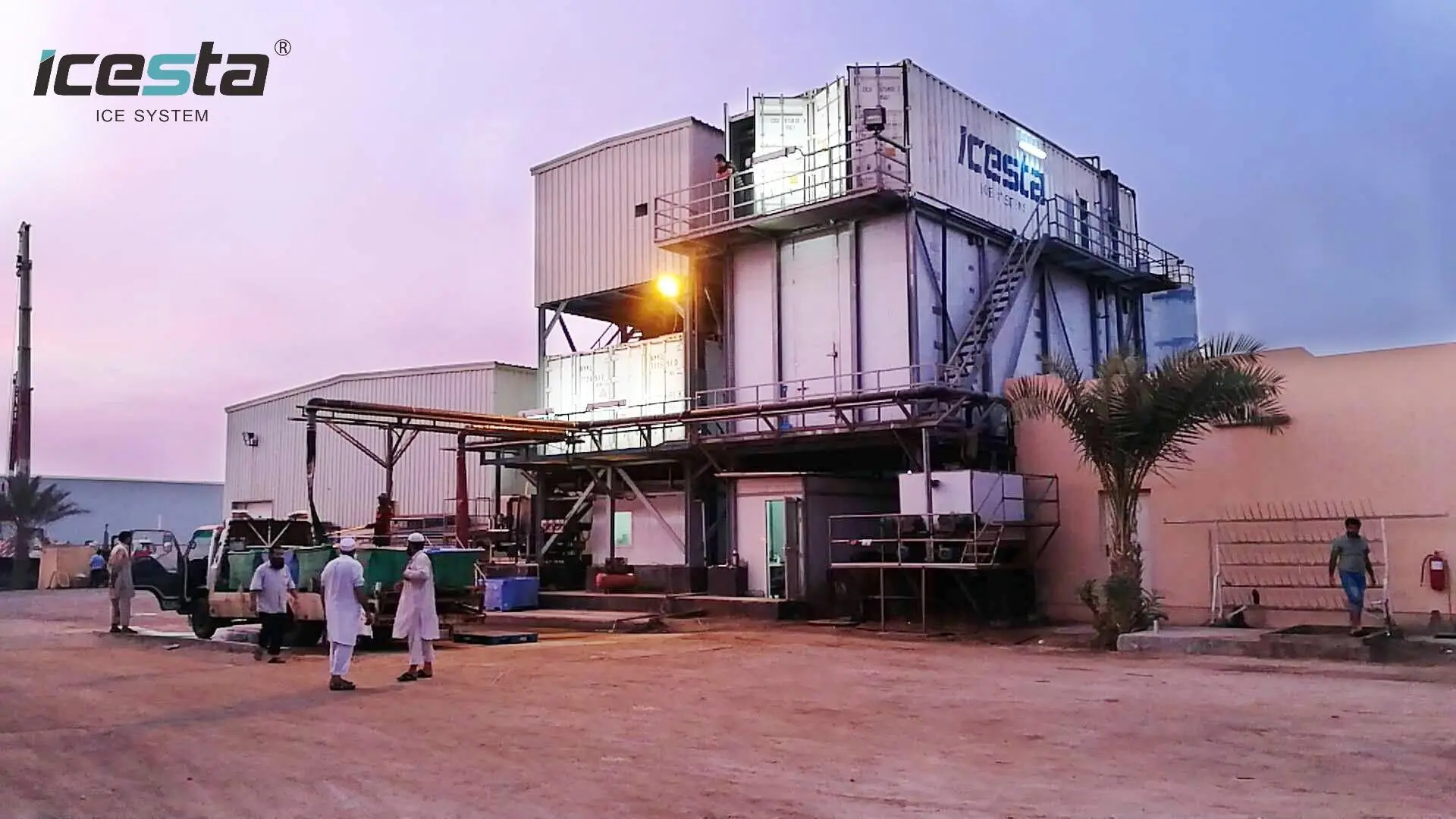 ICESTA Automatic Containerized slurry ice system 40 Ton High Productivity Long Service Life for fishery 1