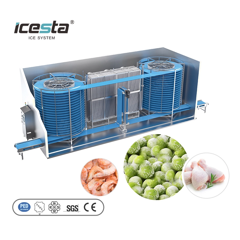 Double Spiral Freezer Automatic Industrial Quick Freezing Technology Manufacturer Easy Operation 1
