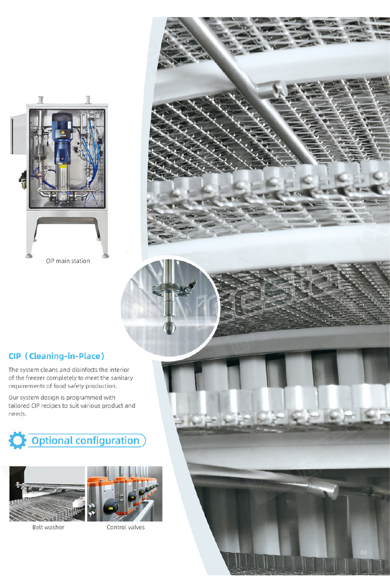 Double Spiral Freezer Automatic Industrial Quick Freezing Technology Manufacturer Easy Operation 19