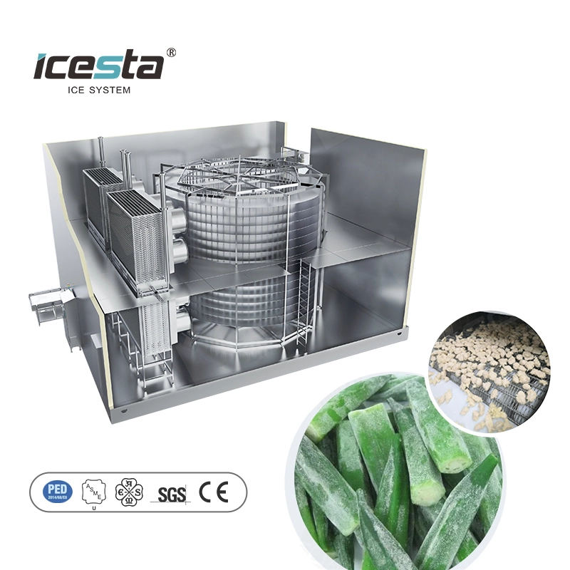 Automatic Industrial Single Spiral Freezer New Design Easy Operation Frozen Convenience Foods for Seafood Fish Shrimp 1
