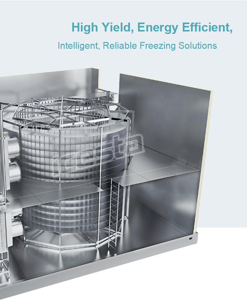 Industrial Single Spirals Freezer Automatic High Capacity High Efficiency Low Temperature for Frozen Fish Meat Dumpling 11