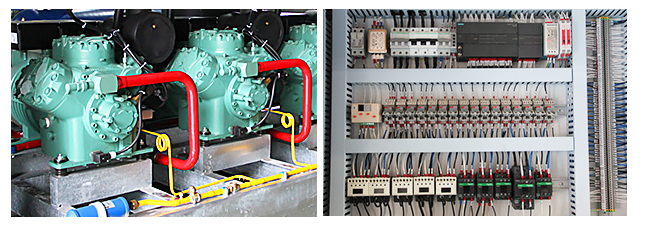 Condensing unit Industrial Parallel piston compressor With big 210hp Air Cooling Stainless Steel for Food processing 8