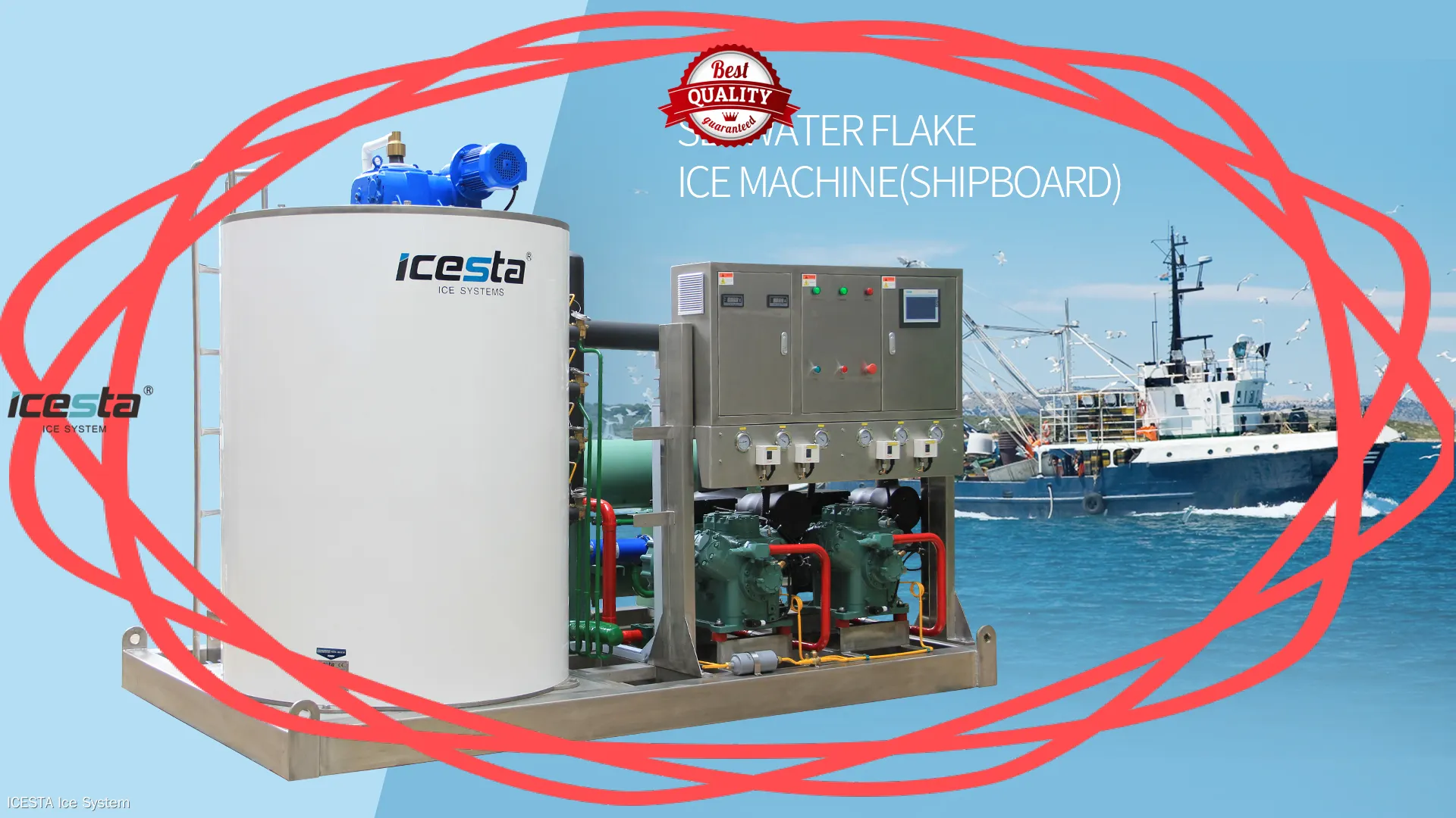 High-Performance Marine Saltwater Flake Ice Maker (10-25 Tons) 1
