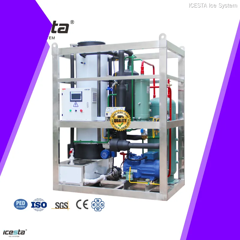 ICESTA Tube Ice Machine: High-Quality Stainless Steel, Custom Output 1-100 tons 1